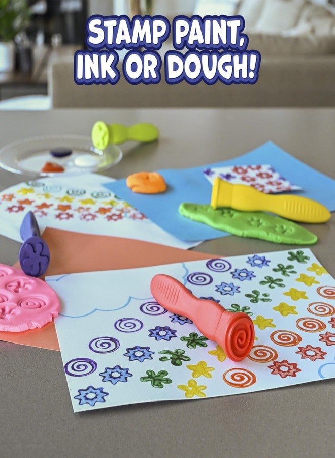 Ready 2 Learn Triangle Grip Stampers - Patterns - Set of 4 - Playdough Accessories - Easy-Grip Art Supplies - Paint Stamps for Kids - Image 2